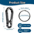 4Pcs Small Keychain Clip Metal Keychain Hooks Black Key Ring Clips for Car Keys Purse Heavy Duty Keychain Holder for Purse Charm Hook Keyring with...