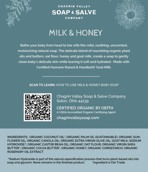 Chagrin Valley Soap & Salve Baby Shampoo Baby Soap Bar from Oat, Honey & Goat Milk - Unscented & Moisturizing - For Babies Sensitive Dry Skin & Ec...