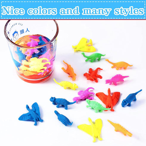 Zhanmai 48 Pieces Water Growing Dinosaurs Party Favors Expandable Dinosaurs Toy Water Animals Toys Aquatic Dinosaur Toy Set Colorful Expanding Din...