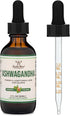 Ashwagandha Organic Drops for Stress Relief (1,200mg, 60 Servings) Ashwagandha Tincture for Adrenal Support and Cortisol Manager (Vegan Safe, Glut...