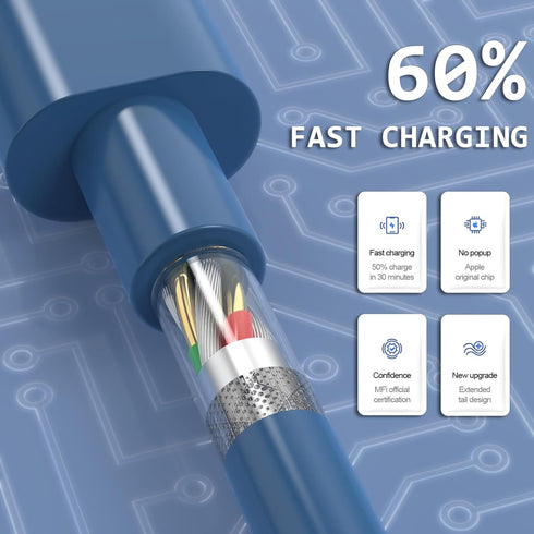 Phone Cable Fast Charging Lightning Cable Phone Cord Compatible with iPhone 14/13/12/11 Pro Max/XS MAX/XR/XS iPad AirPods-Green and Pink and Blue...