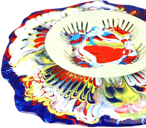 Acrylic Pouring Strainers,12 Pcs Acrylic Paint Pouring Strainers Plastic Flower Strainers Silicone Pouring Drain Basket for DIY Pouring Acrylic Pa...