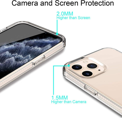 N / A Clear Phone Case Compatible with iPhone 12 6.1 inches, Soft TPU Screen Protect Cover for iPhone 12 pro case 2020, Silicone Waterproof Phone ...