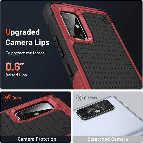 Designed for Samsung Galaxy A71 5G Case 2 in 1 Gift Militay Grade Drop Protective Rugged Heavy Duty Cover Shockproof Case for Galaxy A71 5G Phone ...