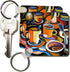 3dRose Cups Poster Mugs Coffee Spoon Abstract Colorful Key Chains, Set of 2 (kc_21126_1)...