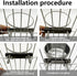Kennel Stainless Steel Bowls Hanging Crate Durable Anti-Spill Food Feeder Dish Water Bowl 2PCS Quick Lock Cage with Clamp Holder for Small Sized D...