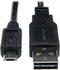 Tripp Lite Universal Reversible USB 2.0 Hi-Speed Cable (Reversible A to 5Pin Micro B M/M) 3-ft.(UR050-003)...