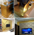 Metal Look Film Vinyl Self Adhesive Gold Texture Waterproof Anti Greasy Counter Top Peel Stick Metallic Gloss Shelf Liner for Kitchen Cabinet 15.6...