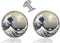Custom Classic Jewelry Tuxedo Shirt Sliver Cufflinks Men's Unique Business Wedding Gifts (Hokusai The Great Wave)...