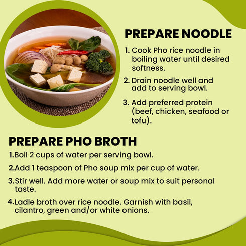 Essence of Lotus Instant Vegan Pho Soup Mix — Ready-to-Eat Flavorful, Restaurant-Quality Pho broth, Made in the US (Vegan Pho Broth Mix, 1-Pack)...