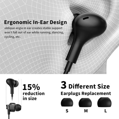 Neckband Bluetooth Headphones Wireless Earbuds for Samsung S24 Ultra S23 FE S22 A53 A14, Sport Headphones HiFi Stereo Surround Sound Volume Ear Bu...