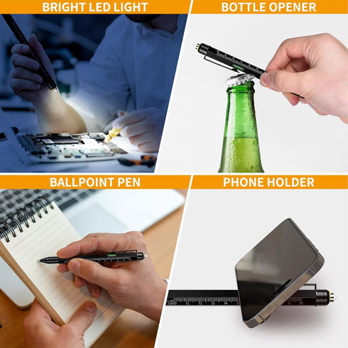 Pen Gifts for Men, Huhoo Cool Gadgets Tools Multi Tech Pen for Men, Personalized Gifts for Dad or Him, Funny Gift for Christmas, Father's Day, Val...