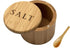 Salt Cellar, Bamboo Salt Box, Salt Container With Spoon, Salt Holder With Lid, Salt Shaker, Cumin and Pepper Bowl with Magnetic Swivel Lid...