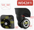 BQLZR Black Suitcase Wheels Replacement Left & Right Plastic Swivel Caster Wheels with 4 Holes,Hole Pitch: (1.42"/1.65"/1.97"/1.42"), for Luggage ...
