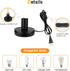 Industrial Table Lamp Base, E26 E27 Lamp Base Without Shade, Mini Short Desk Lamp Exposed Bulb Base, Simple Metal Edison Light Bulb Stand, with 5....