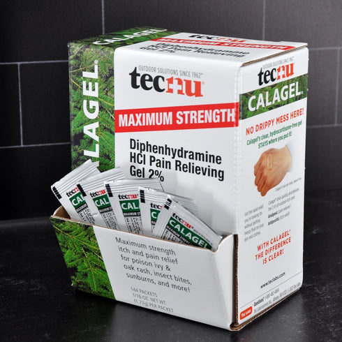 Calagel Tec Labs Tecnu Anti-Itch Gel, Maximum Strength Itch Relief for Rashes, Bug Bites, Stings & Minor Burn Relief – 1/16 Ounce Packets, 144 Cou...