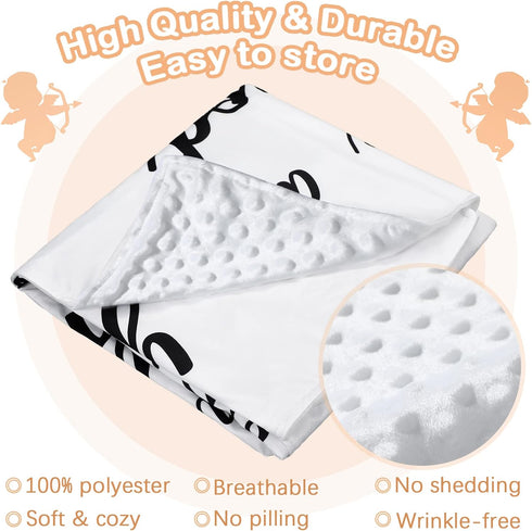 Christian Gift for Baby Plush Baby Blanket with Dotted Backing Baptism Blanket Scripture Quote Swaddle Bible Verse Blanket for Newborn Boy Girl Ch...