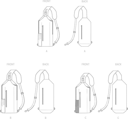 Simplicity Cross-Body Bag Sewing Pattern Kit, Code S9508, Two Sizes, Multicolor...