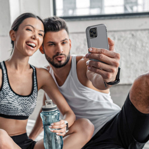 Defender Wallet Design with Hidden Back Mirror and Card Holder Heavy Duty Protection Shockproof 3 in 1 All-Round Armor Protective Case for iPhone ...