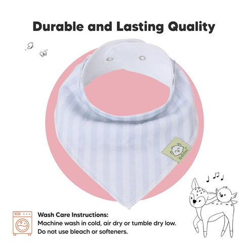 KeaBabies 8-Pack Organic Baby Bandana Drool Bibs - Stylish Unisex Bandana Bibs, Super Absorbent Bandana Drool Bibs, Gentle Teething Bibs for Infan...