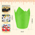 Green Cupcake Liners 100Count Baking Cups Standard Tulip Paper Greaseproof Muffin for Wedding Birthday Christmas Party Baby Shower Anniversaries A...