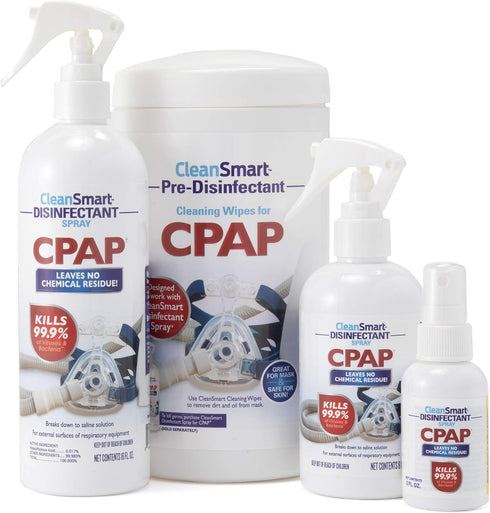 CleanSmart CPAP Disinfectant Spray To Go, Kills 99.9% of Bacteria and Viruses on CPAP Equipment, No Residue, 2 oz (Pack of 3)...