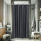 AooHome Fabric Shower Curtain 48 Width x 72 Height Inch, Solid Color Bath Curtain with Hooks for Hotel, Water Repellent, Dark Grey...