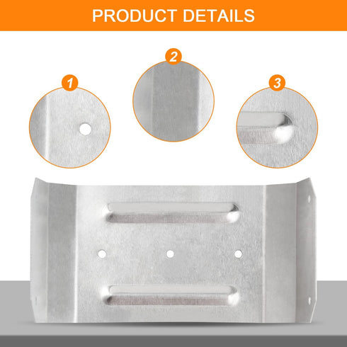 Downspout Adapter Gutter Pipe Clip Hidden Bracket 3x4 White Set of 2...