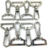 YIXI-SBest 8 Pcs 1" (25 mm) Inside Diameter D Ring High-grade Luggage Buckle Lobster Clasp Claw Swivel for Strap Push Gate Lobster Clasps Hooks Sw...
