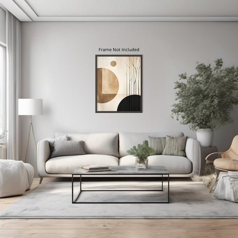 Posterizer 1 pcs-minimalist, geometric design-gold and black 8-Abstract & Modern Art-Gift for Men Women Teens-Chic Home Decor- unframed wall art...