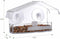 SUQ I OME Clear Outside Wild Acrylic Window Mounted Bird House Feeders with Strong Suction Cups, Acrylic Clear, for Cardinals, Blue Jays, Finches...