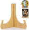 Plate Stands for Display, 8 Inch Plate Holders for Displaying, Bamboo Picture Frame Stand for Tables, Tabletop Easels, Decorative Stand for Platte...