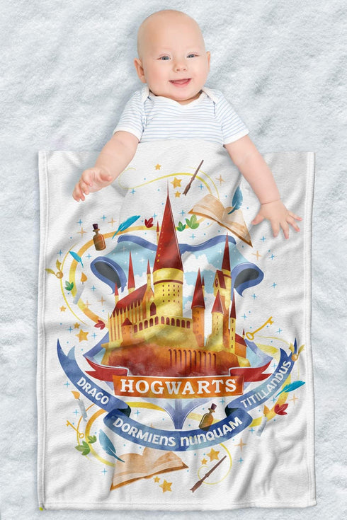 Harry Potter Lightweight Baby Blanket, 30"X40", Whimsical Hogwarts Unisex for Infants Girls & Boys...