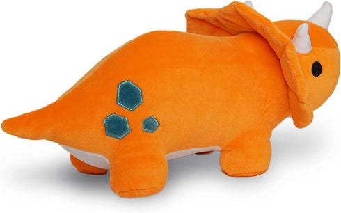 Orange Dinosaur Triceratops Plushie - 10 Inches Stuffed Animal Plush Dino - Plushy and Squishy Dinosaur with Soft Fabric and Stuffing - Cute Toy G...