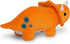 Orange Dinosaur Triceratops Plushie - 10 Inches Stuffed Animal Plush Dino - Plushy and Squishy Dinosaur with Soft Fabric and Stuffing - Cute Toy G...