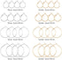 32 Pcs Hoop Earrings Finding, Hypoallergenic Alloy Round Earring Hoops for Jewelry Making, Gold Silver Open Beading DIY Earrings Craft Art Accesso...