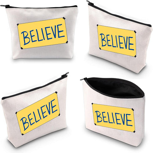 TOBGBE TV Show Gift Believe Makeup Bag Funny Believe Gift for Women TV Show Merchandise Soccer Football Lover Travel Case (Believe bag)...