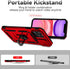 Hitaoyou iPhone 11 Pro Max Case: Military Grade Shockproof, Camera Cover, Kickstand, Magnetic Car Mount Holder - Red...