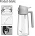 2 in 1 Olive Oil Dispenser Bottle for Kitchen,Oil Sprayer for Cooking, 1.56oz/470ml Premium Glass Oil Bottle, Food-grade Oil Mister for Air Fryer,...