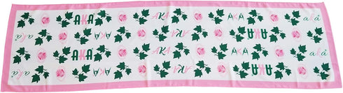 Pink and Green Sorority Paraphernalia AKA Scarf Long 62-Inch (Light Elegant Chiffon) Women Gift...