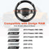 West Llama Customized Auto Car Steering Wheel Cover for Dodge RAM 1500 2500 3500, 15.5-16 inch (Black+Gray-Large Size)...