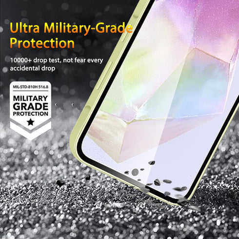 3 Pack Screen Protector for Samsung Galaxy A35 + 3 Pack Camera Lens Protector, Ultra HD Tempered Glass, 9H Hardness, Anti Scratch, Easy Installati...