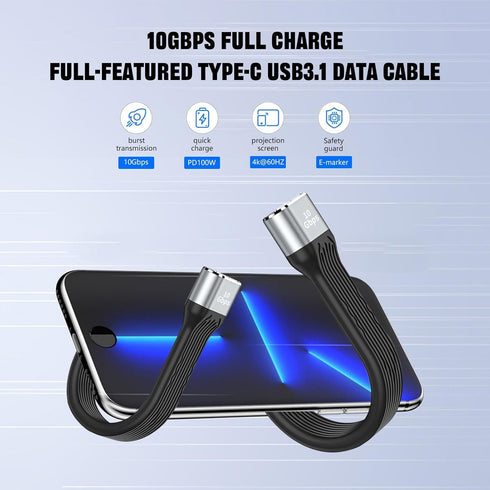 USB C to USB 3.1 Adapter Cable, USB C Female to USB Female Adapter, 10Gbps USB C Female to USB A Female Adapter Soft Flat Short USB C to USB A Ext...