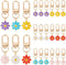 PH PandaHall 24pcs Flower Keychain, Daisy Enameled Charms Aesthetic Keychain Car Key Ring Pendant Key Chains for Mom Mother's Day, Handbag Bag, Ea...