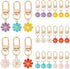PH PandaHall 24pcs Flower Keychain, Daisy Enameled Charms Aesthetic Keychain Car Key Ring Pendant Key Chains for Mom Mother's Day, Handbag Bag, Ea...