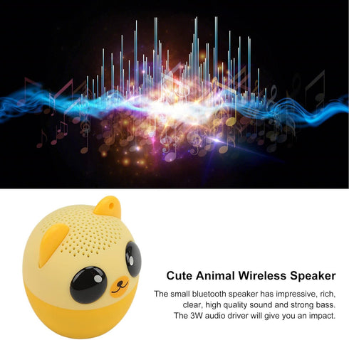SUNGOOYUE Portable Speaker, Cute Animal Style Wireless Mini Speaker with Selfie Remote Control Function Good Girls Women Kids (Bear)...