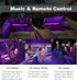 Led Interior Car Lights, Controller Led Lights for Cars, Multicolor Music Underglow Lighting Kits with Wireless Control and Sound Active Function,...