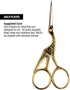 SINGER 4 Inch Forged Embroidery Scissors with Curved Tip for Sewing, Cross-Stiching, Crafts, & More (Gold Stork Design, 1-Pack)...