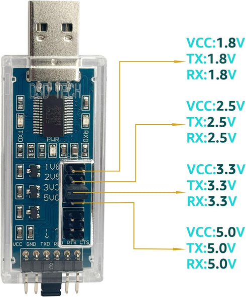 DSD TECH SH-U09C5 USB to TTL UART Converter Cable with FTDI Chip Support 5V 3.3V 2.5V 1.8V TTL...