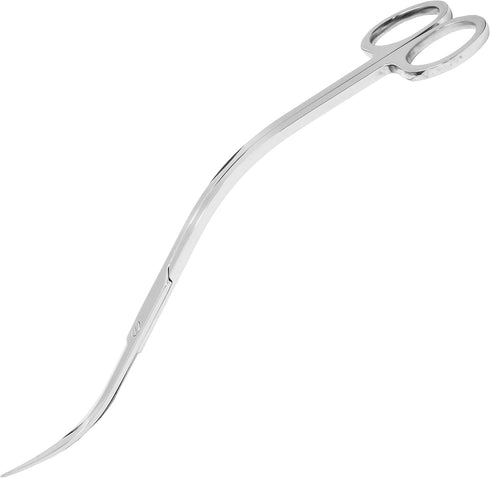 Mandala Crafts Stainless Steel Curved Aquarium Scissors - Aquarium Extra Long Scissors for Aquatic Plants - Silver Wave scissors Aquascape Scissor...